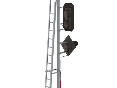 Train Traffic Light 14 3D model