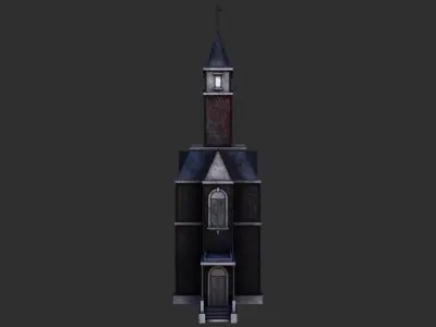 Old Church Low-poly 3D model
