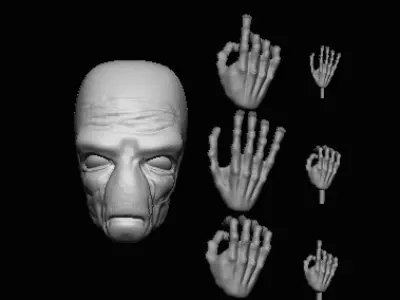 Duros Head Sculpt - Star Wars Action Figure - 3D Print File STL 3D print model