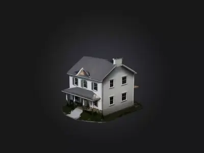 Realistic House Model Low-poly 3D model