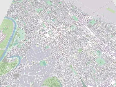 Cityscape  Palmerston North New Zeland 3D model