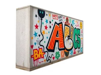 Vibrant Graffiti Wall model pack Texture