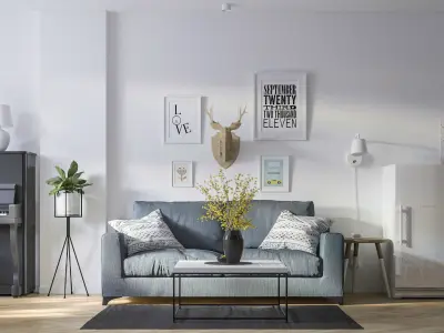 Scandinavian house 3D model get