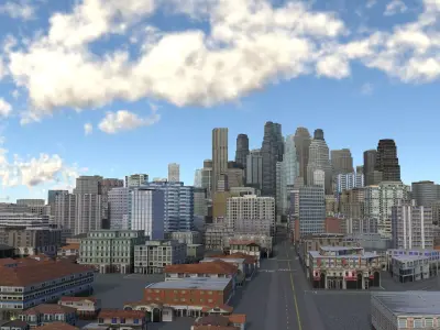 City 83 Low-poly 3D model