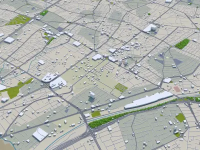 Urmia Iran 30km AI Low-poly 3D model