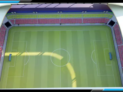 Low Poly Model Large Stadium Low-poly 3D model