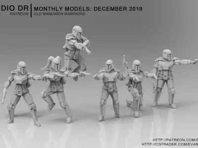 Old Mandarin Warriors 3D print model