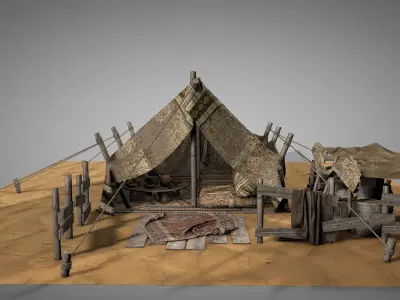 Traditional Nomad Tent v1 3D model