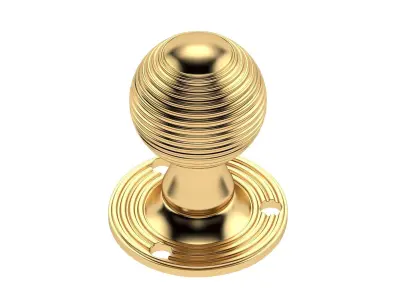 Queen Anne Mortice Door Knob 3D model