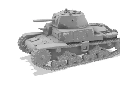 Fiat-Ansaldo M13-40 - 1-100 Scale 3D print model
