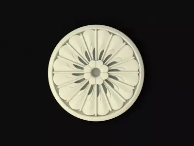 rosette flower 3D model 7