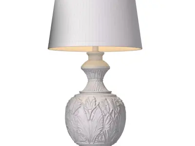 Rustic Solid Wood Table Lamp Rural Provence Bedroom Lamp 3D model