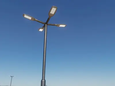 Street Light 12 version 4 3m with pole 3 Low-poly 3D model