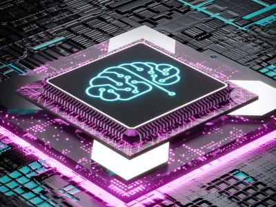 Artificial Intelligence AI Chip Computer Processor 3D model