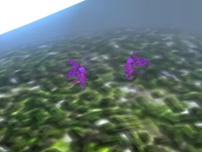 Giant rock holder tree terrain Low-poly 3D model