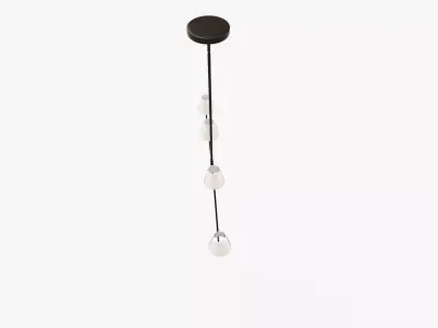 Crystorama Keenan Four Light Black Forged Chandelier 3D model