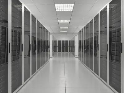 White Server Room 3D model