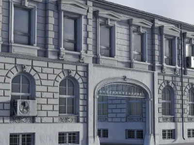 European Building 05 Low-poly 3D model