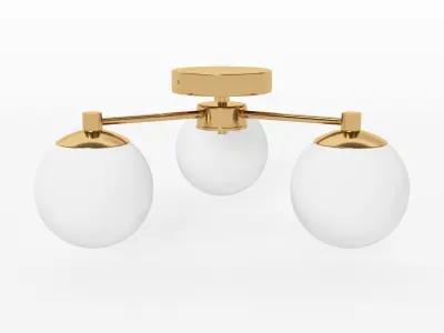 Gold Pendant Light 3D model