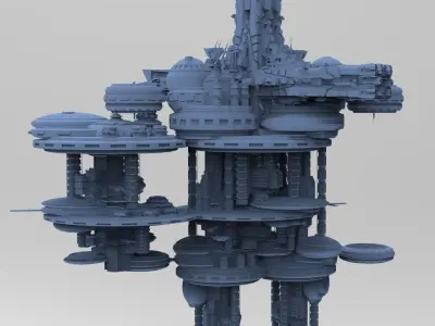 Cross Holy Flying City 3  3D model