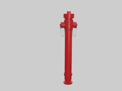 Fire Hydrant - Tall and Slim - Safety and Emergency Equipment Low-poly 3D model