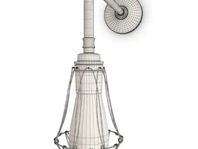 Vintage Cage Wall Lamp 3D model