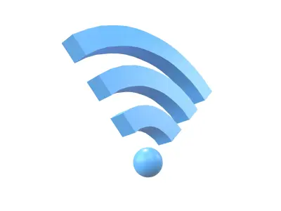 Wifi Symbol v2 003 Low-poly 3D model