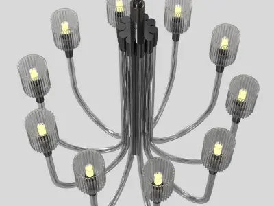 Reverie Medium Single Tier Chandelier Visual Comfort 3D model