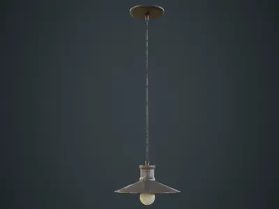 Hanging Lamp 4D Low-poly 3D model