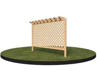 Wooden fence 3D model