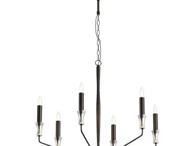 lightstar chandelier with six lights and finish 3D model