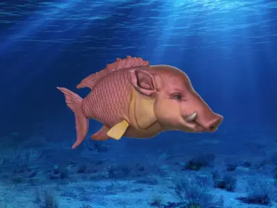 Hogfish Ocean Bacon 3D print model