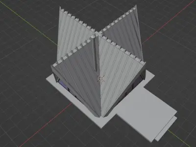 Forest house  Low-poly 3D model