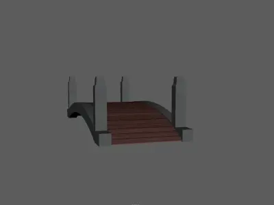 Simple Low Poly Bridge Free 3D model