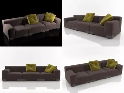 Plastics Duo Sofa 3 3D model