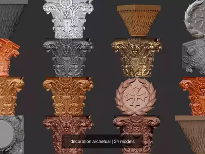 decoration archetual 3D Model Pack