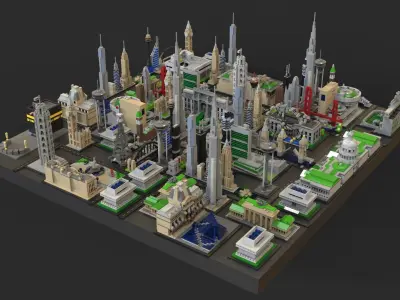 Lego city new 2 Low-poly 3D model