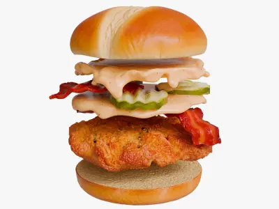  Crispy Chicken Sandwich with Bacon 