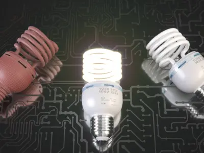 Energy saving light bulbs  3D model