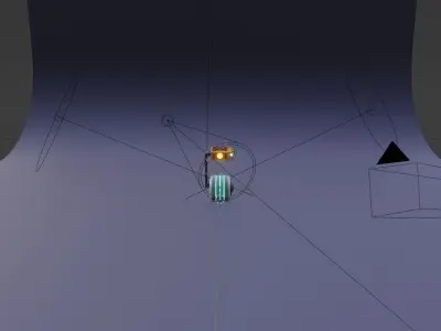 Futuristic robot-projector 3D model