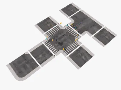 Road Street Collection 3D model