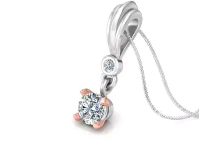 Solitaire Pendant With STL 3dm  3D print model