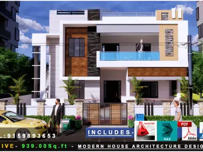 MODERN HOUSE ARCHITECTURE DESIGN 3D model