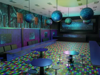Nightclub Interior Low-poly 3D model