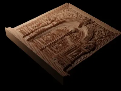 Gate CNC 3d Print High Relief Sand Casting 3D print model