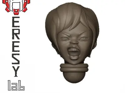 Heresylab - Female Sci-Fi heads for conversions SET 13 of 21 3D print model