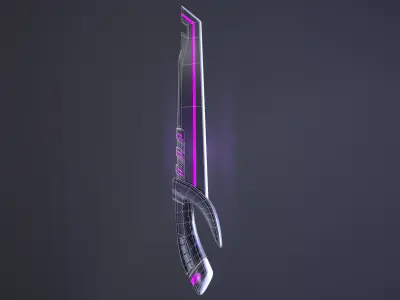 Futuristic Sci-Fi Sword - Game-Ready Low-poly 3D model