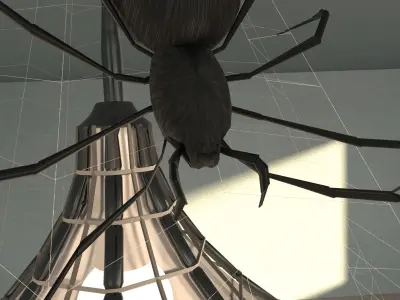 Spider Pendant Light Free 3D model