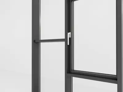 Panoramic glazing Stained glass 73 Low-poly 3D model