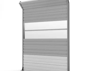 Highway Soundproof Barrier and Billboards 3D model